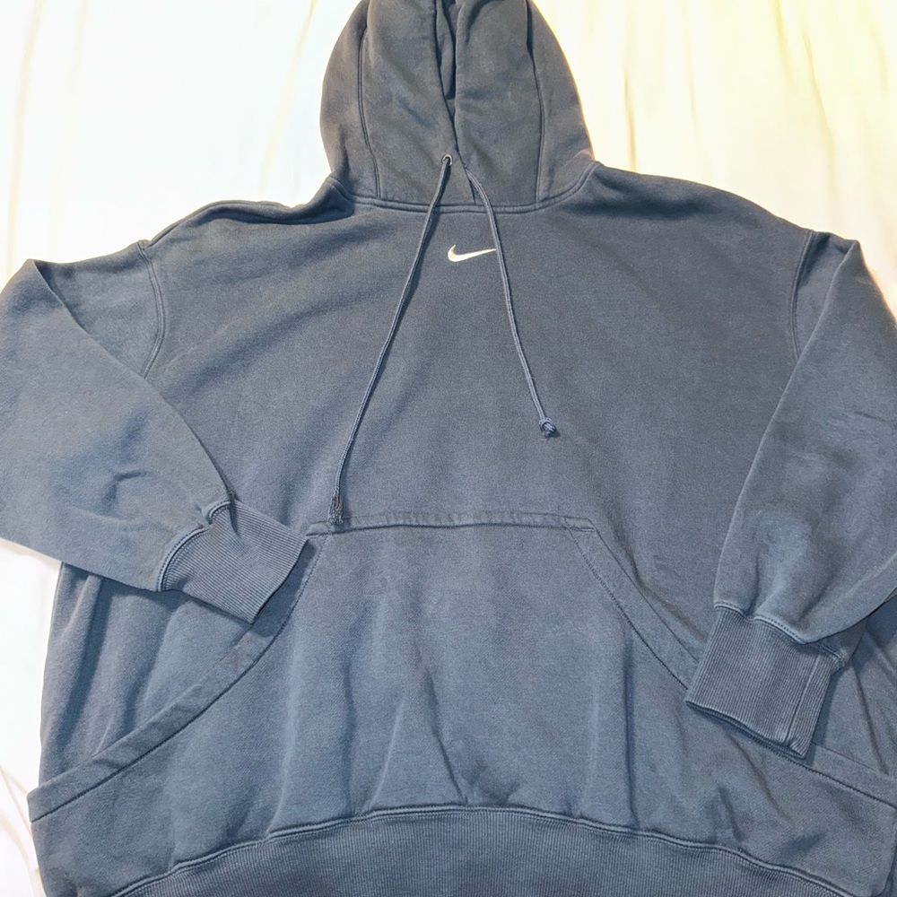Nike Women's Oversized Blue Hoodie